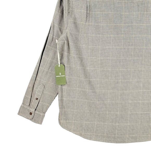 Mutual Weave Mens Long Sleeve Buttons Collared Flax Houndstooth Shirt Sz XXL NWT - Picture 4 of 8